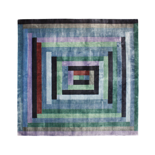 luxury rug, geometric rug, modern rug, wool rug, designer rugs, colourful rug, stripe rug, blue rug