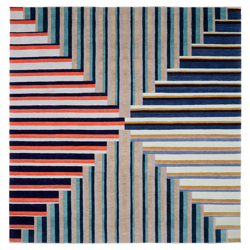 luxury rug, geometric rug, modern rug, wool rug, designer rugs, colourful rug, stripe rug