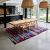 colourful rug, luxury rug, geometric rug, modern rug, wool rug, multicoloured rug, block coloured rug, margo selby rug,  tufted rug, kitchen rug, living room rug 