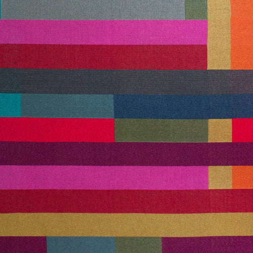 Interior accessories, interior decoration, British weaving, Margo Selby fabric, patterned fabric, colourful fabric, designer fabric, red fabric