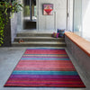 designer rugs, colourful rug,  stripy pink rug, ombre pink rug, stripy rug, 