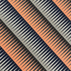 Navy and burnt sienna diamond pattern with a unifying horizontal pinstripe ombré