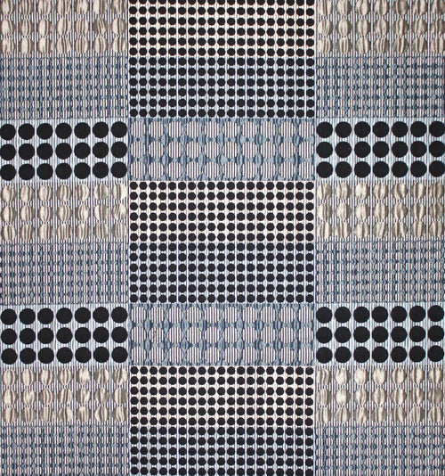 Interior accessories, interior decoration, British weaving, Margo Selby fabric, patterned fabric, colourful fabric, designer fabric, blue fabric