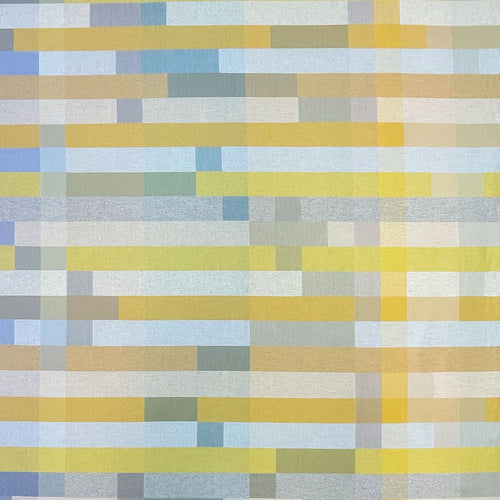 Interior accessories, interior decoration, British weaving, Margo Selby fabric, patterned fabric, colourful fabric, designer fabric, yellow fabric