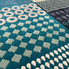 luxury rug, geometric rug, modern rug, hand knotted, designer rug, blue rug, Turquoise rug, soft rug, diamond shaped rug