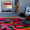 Geometric pattern, colourful rugs, designer rugs, luxury rugs, wool rugs, geometric rug, modern rug, font rug, multicoloured rug, bold rug