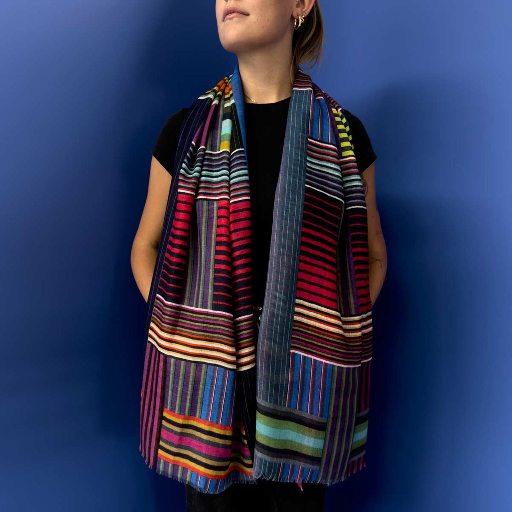 Shuttle | Lightweight Fine Wool Art Scarf