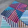 luxury rug, geometric rug, modern rug, wool rug, designer rugs, colourful rug, multicoloured rug, striped rug 