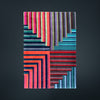 luxury rug, geometric rug, modern rug, wool rug, designer rugs, colourful rug, multicoloured rug, striped rug 