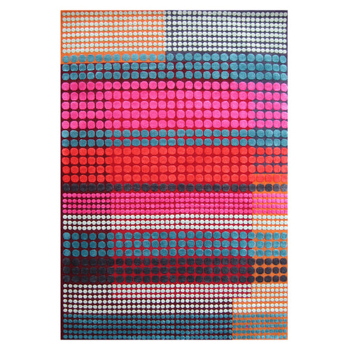 luxury rug, geometric rug, modern rug, wool rug, designer rugs, colourful rug, pink rug, red rug, blue rug