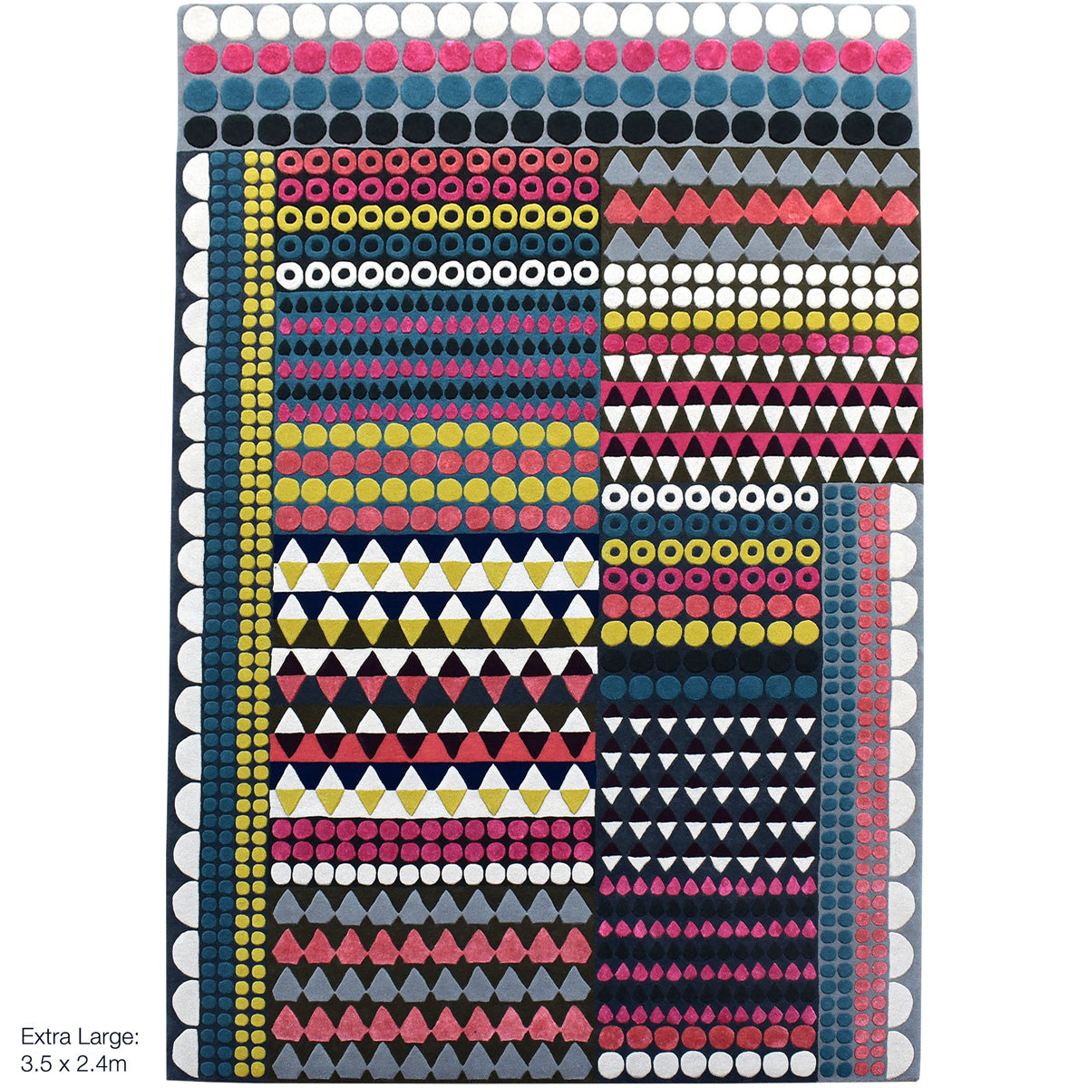 Geometric pattern, colourful rugs, designer rugs, luxury rugs, wool rugs, geometric rug, modern rug