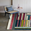 Geometric pattern, colourful rugs, designer rugs, luxury rugs, wool rugs, geometric rug, modern rug