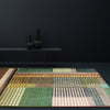 luxury rug, geometric rug, modern rug, wool rug, designer rugs, colourful rug, green rug, yellowrug