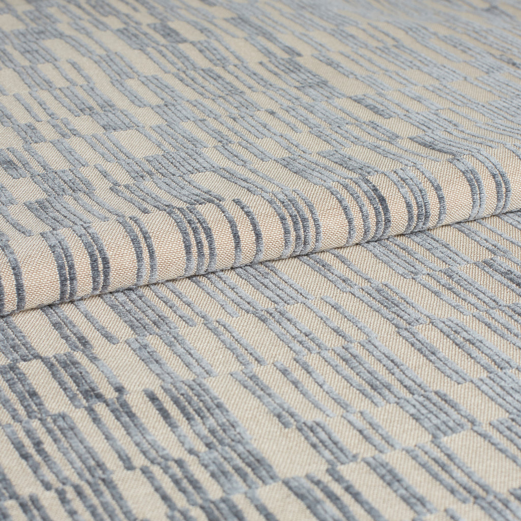 Lora Steel Blue | Jacquard Cut Velvet