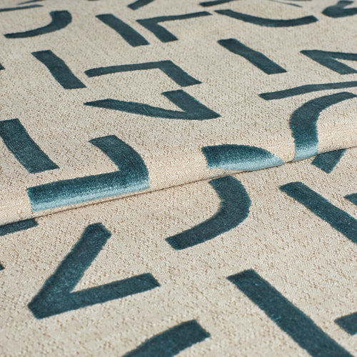 Mori Deep Teal | Jacquard Cut Velvet