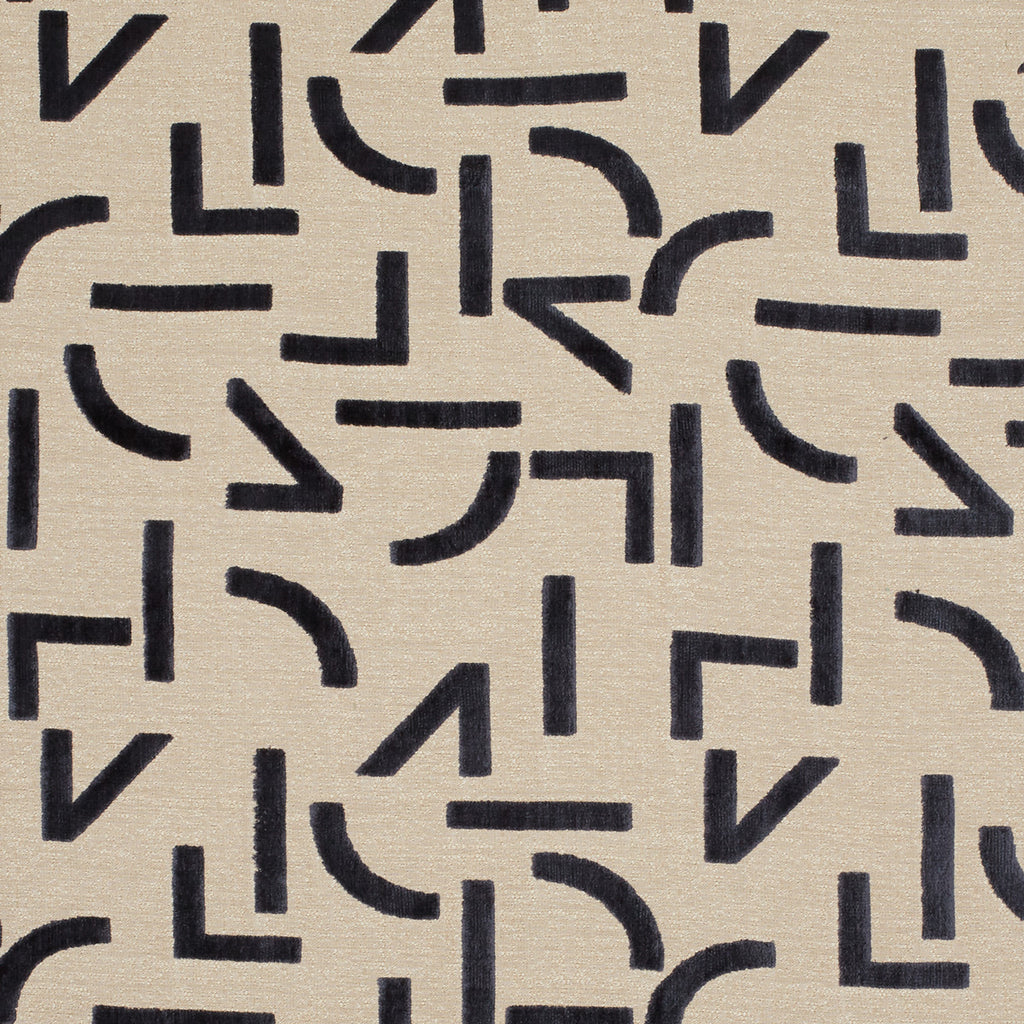 Mori Navy | Jacquard Cut Velvet