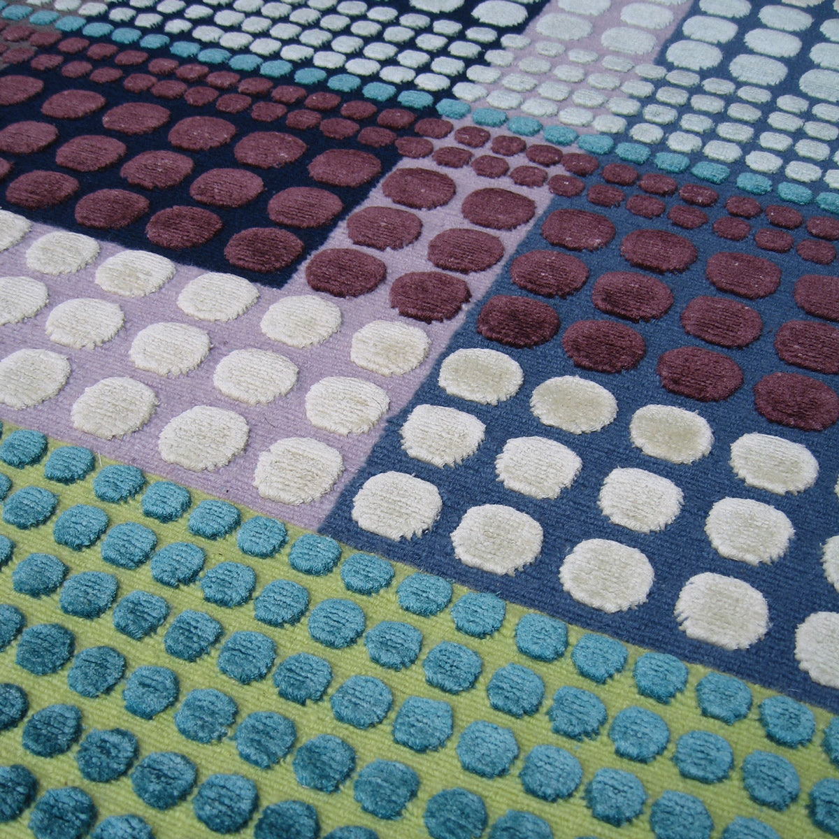 luxury rug, geometric rug, modern rug, wool rug, designer rugs, colourful rug, blue rug, green rug