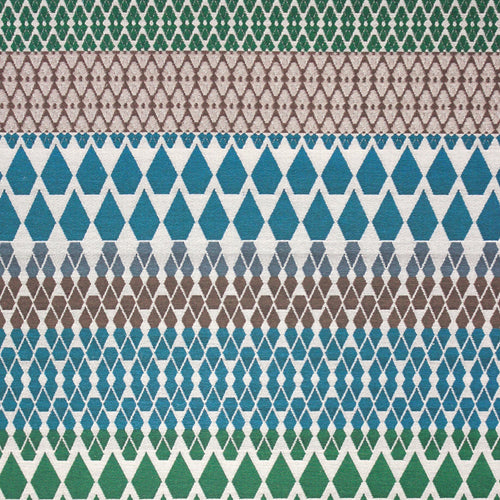 Interior accessories, interior decoration, British weaving, Margo Selby fabric, patterned fabric, colourful fabric, designer fabric, neutral fabric, blue fabric, white fabric