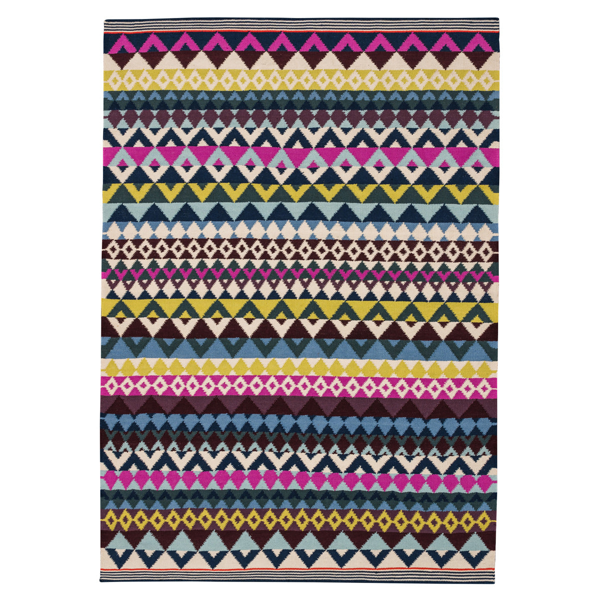 Geometric pattern, colourful rugs, designer rugs, luxury rugs, wool rugs, geometric rug, modern rug, yellow rug, pink rug, blue rug, purple rug