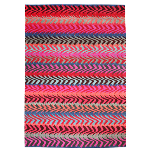 luxury rug, geometric rug, modern rug, wool rug, designer rugs, colourful rug, pink rug, red rug
