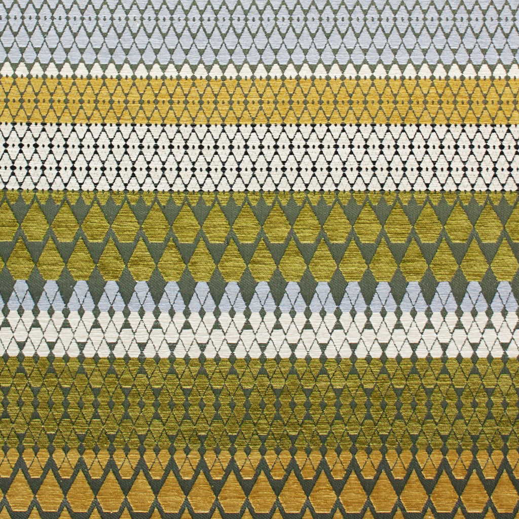 Interior accessories, interior decoration, British weaving, Margo Selby fabric, patterned fabric, colourful fabric, designer fabric, green fabric