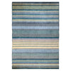 luxury rug, geometric rug, modern rug, wool rug, blue rug, neutral rug, designer rugs, blue and white ombre rug, blue and white striped rug, tufted rug 