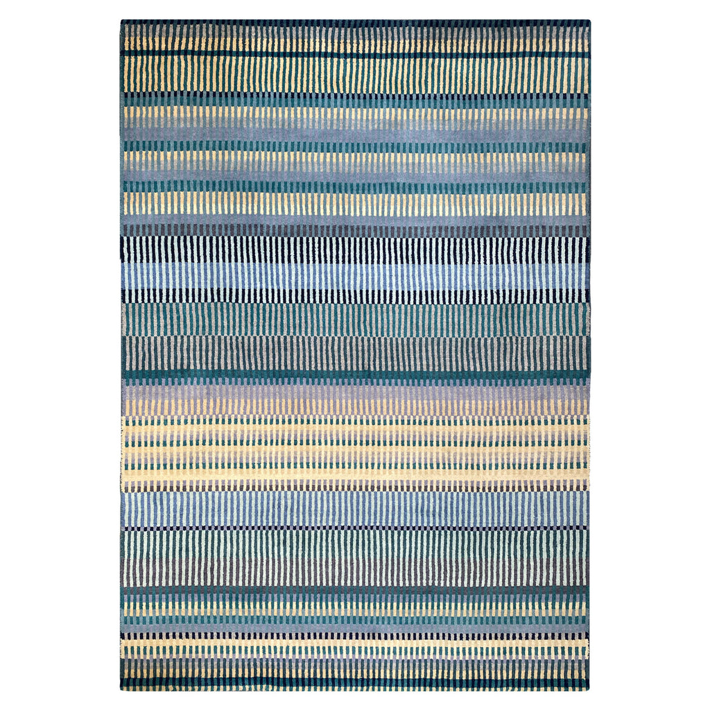 luxury rug, geometric rug, modern rug, wool rug, blue rug, neutral rug, designer rugs, blue and white ombre rug, blue and white striped rug, tufted rug 