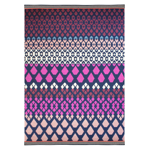 Geometric pattern, colourful rugs, designer rugs, luxury rugs, wool rugs, geometric rug, modern ruga, pink rug, blue rug, purple rug